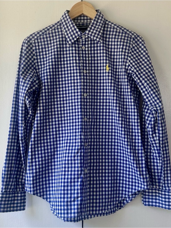 Ralph Lauren Other - Ralph Lauren Blue and White Gingham Kids Button-Down Shirt